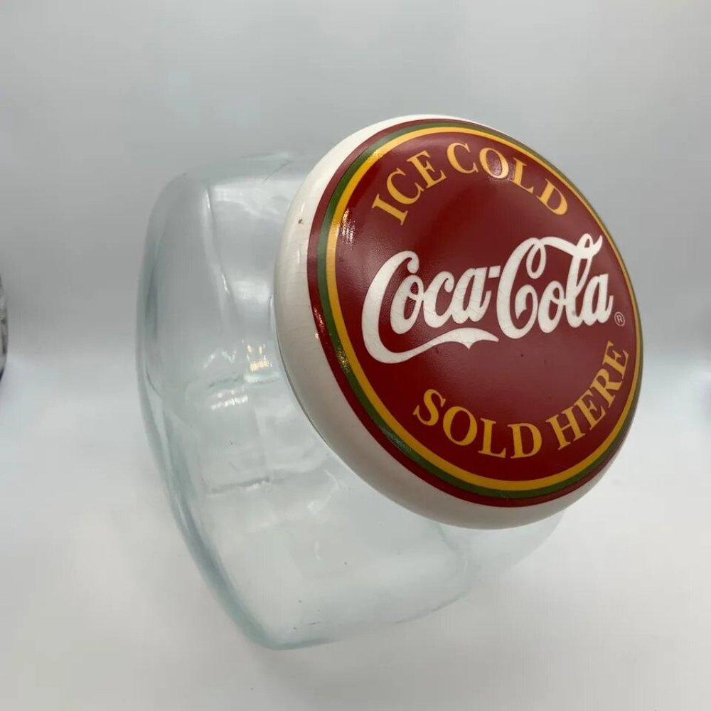 Vintage Coca-Cola Retro Kitchen Counter Canister with Lid